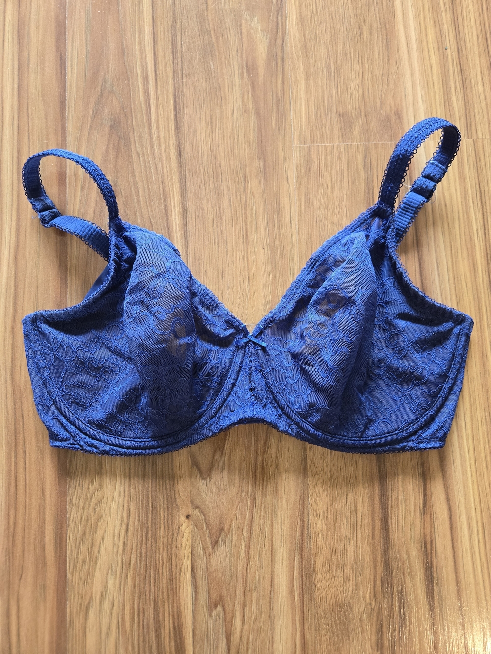 Wacoal Blue Lace Underwire Bra 34DDD